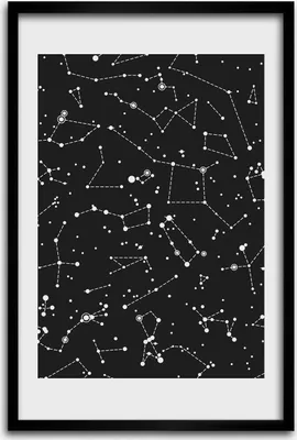 Produktbild von Bild - Bilderrahmen - 40 cm x 60 cm - MDF - Rahmen - Wandkunst - Konstellation