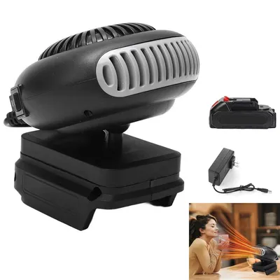 Produktbild von Akku-Autoheizung, tragbarer Mini-Heizlüfter mit USB-Ladung und Kippschutz für Camping und kleine Räume