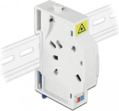 Produktbild von Delock LWL Anschlussdose für Hutschiene 2 x SC Simplex oder LC Duplex