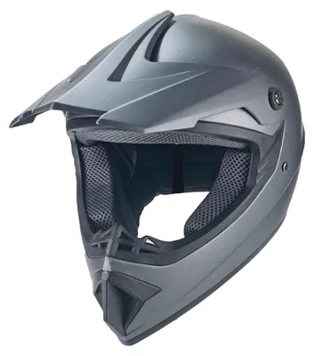 Produktbild von Crosshelm Helm Motorradhelm Motocross Jethelm Grau Matt Uni ECE DOT Größe XS