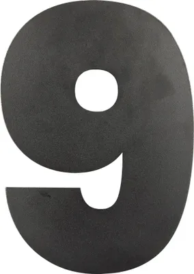Immagine prodotto di Numero civico nero 50 cm numero 9 - Al pezzo