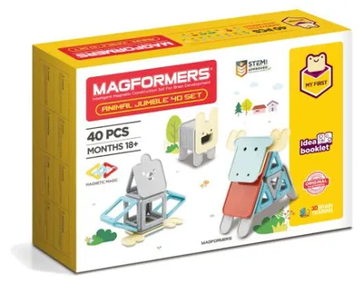 Zdjęcie produktu dla Magnetyczny zestaw konstrukcyjny – Magformers Zwierzęta, 40 elementów