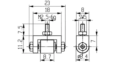Produktbild von KÄFER Messeins.D.8,4mm Rl.M2,5 STA z.Messuhren - 62075