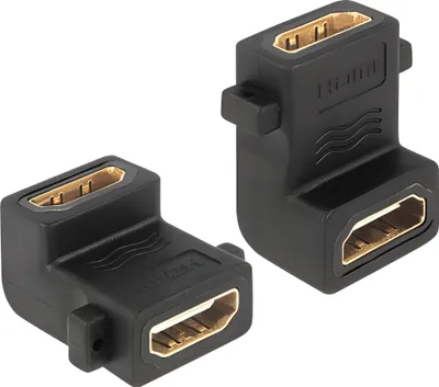 Image de DELOCK Adaptateur HDMI A -> A Bu/Bu 90° en bas