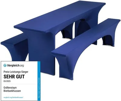 Obrázek produktu pro Elastický ubrus na stůl pro venkovní posezení - modrá barva - 70 x 220 cm