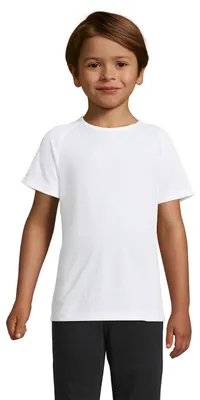 Image de SOLS - T-shirt « Sporty » pour enfants à manches raglan LT2036 (140) (blanc)