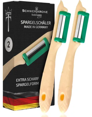 Produktbild von Spargelschäler Sparschäler Gemüseschäler - Edelstahl - Ca. 18 cm Gesamtlänge - Für Spargel, Kartoffeln und Gurken