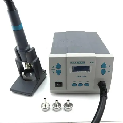 Produktbild von Heißluft-Lötstation - 861DW Rework-Station - 1000 W - 110–220 V - EU-Stecker - 3 Speicherkanäle - Automatischer Schlafmodus - Bleifrei