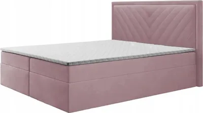 Produktbild von Boxspringbett POLI , Topper Federkern , 140 x 200 cm , ( Rosa - Kronos 27 )