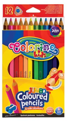 Immagine prodotto di Kredki trójkątne Jumbo 12 kolorów Patio Colorino Kids dla dzieci