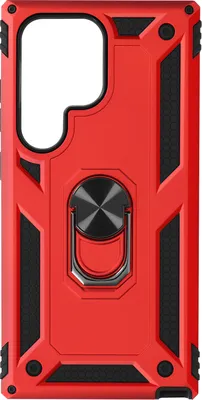Produktbild von Avizar, Hybrid Schutzhülle für Samsung Galaxy S24 Ultra, Ring-Halterung, Rot