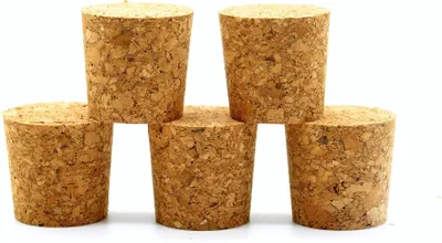 Produktbild von 5 x Natürlich Konischer Korken 35/30mm - Korkstopfen, Flaschenkorken, Fasskorken