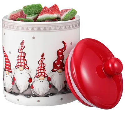 Image de Boîte en céramique pour offrir des biscuits de Noël