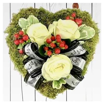 Produktbild von Trauerherz für das Grab - Blumen für die Beerdigung