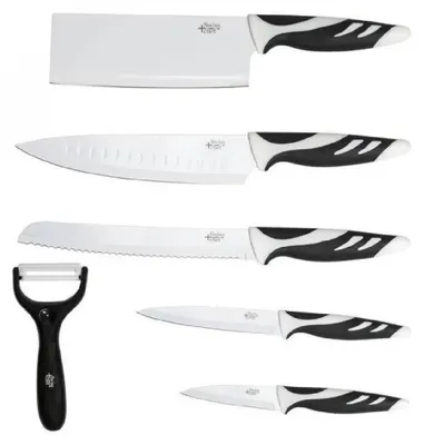 Immagine prodotto di Cecotec 01023, coltello da cucina, struttura monoblocco, acciaio inossidabile, bianco, nero, bianco, copolimero di polipropilene (PPC)