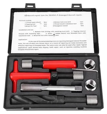 Obrázok produktu pre Omgoods – 10-dielová súprava na opravu závitov M18x1,5 pre efektívne opravy
