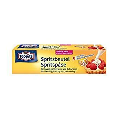 A product box for Toppits Spritz-Beutel (piping bags).