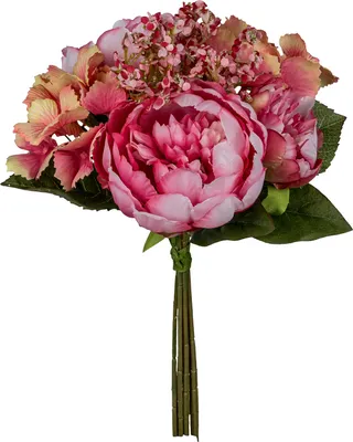 Produktbild von ohne Marke Kunstpflanze Rosenstrauß pink OneSize