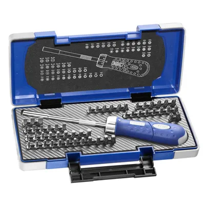 Image de Tournevis porte-embouts revolver cliquet + embouts EXPERT by Facom - 59 pièces - E160804