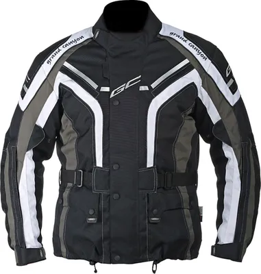 Immagine prodotto di Giacca da moto in tessuto ONE WAY nero/grigio/bianco taglia S