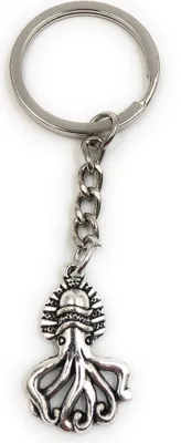 Produktbild von Onwomania Schlüsselanhänger Oktopus Krake Meer Tier Silber Metall Anhänger Charm