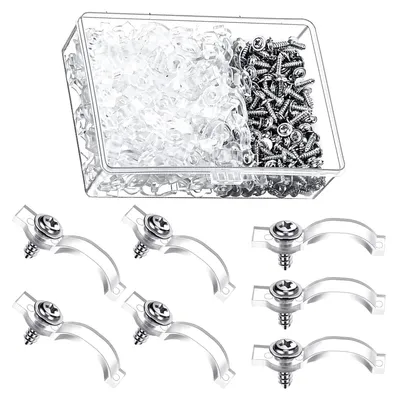 LED-Clips 200 Stück transparent mit Schrauben 10 mm
