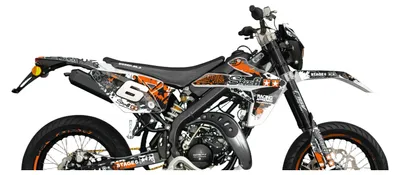 Produktbild von Sticker Kit Verkleidungen 22 Stück STAGE6 Orange Weiß Rieju MRT 2009/2022