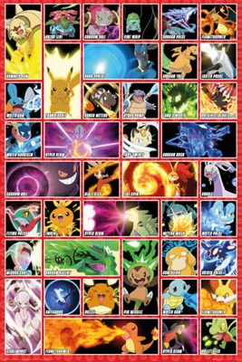 Produktbild von Pokemon Moves Poster, offizielles Lizenzprodukt aus der Serie, 61x91,5 cm