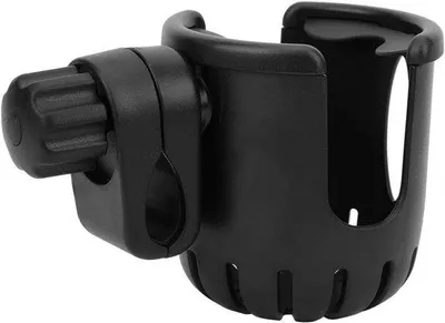 Produktbild von Kinderwagen- und Fahrradtrinkflaschenhalter, groß, schwarz