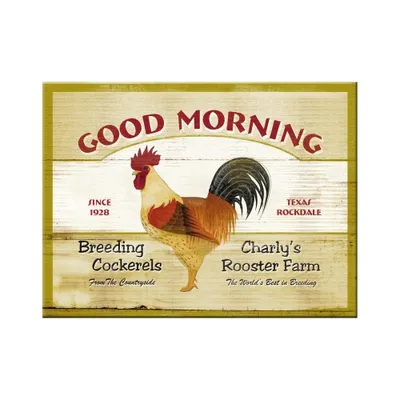 Image de Nostalgic-Art - Aimant 6 x 8 cm - Animal Club - Good Morning