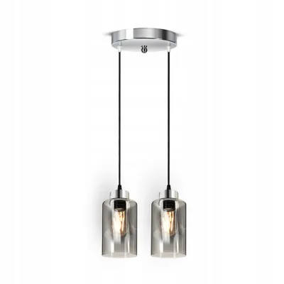 Zdjęcie produktu dla Lampa Wisząca Sufitowa Żyrandol CHROM Szklana Glass Tube 540-EZ2 LED E27