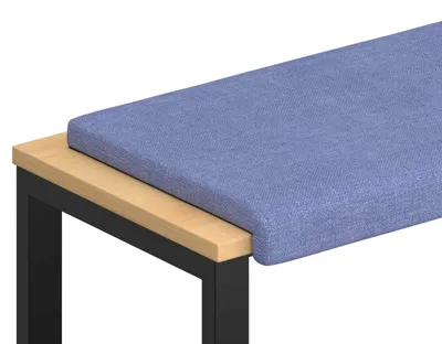 Imagen del producto de vidaXL Cojín para banco, tela vaquera, color azul, profundidad 35 cm