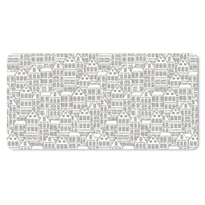 Produktbild von MuchoWow® Mauspad Mousepad Haus - Muster - Skyline 60x30 cm - Mousepads - Maus Mat - Pad - Mausunterlage - Nachhaltig