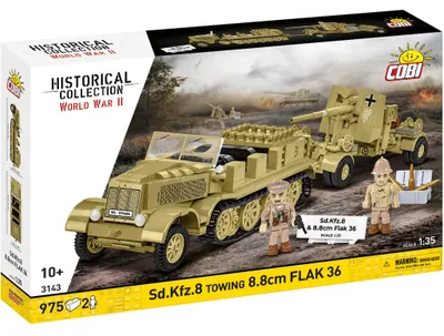 Immagine prodotto di Cobi Klemmbaustein-Set Sd.KfZ 8 mit FLAK36, 975 Teile, 3143