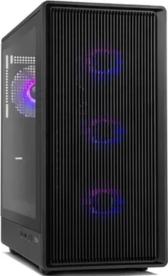 Produktbild von NOX Infinity IOTA, Midi Tower, PC, Schwarz, ATX, ITX, micro ATX, Edelstahl, Gehärtetes Glas, Taschenlüfter
