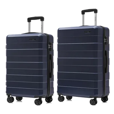Produktbild von yonsly Premium Reisekoffer TSA-Schloss,YKK-Reißverschluss Hartschalen-Koffer Kabinenkoffer Rollkoffer Suitcase Handgepäck  (Dunkelblau, L-XL-Set)