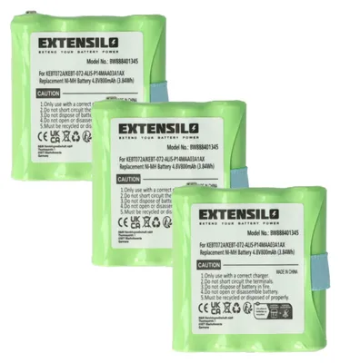 Produktbild von EXTENSILO 3x Akku Ersatz für Switel BP40, BP-40 für Funkgerät, Walkie Talkie (800 mAh, 4,8 V, NiMH)