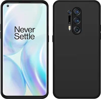 Immagine prodotto di Custodia OnePlus 8 Pro, Custodia protettiva in silicone liquido resistente agli urti e ai graffi per OnePlus 8 Pro Nero