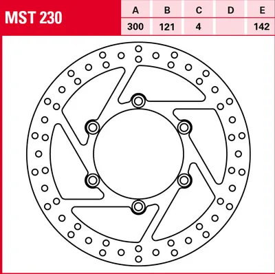 Produktbild von TRW Bremsscheibe Allround starr MST230 Freewind XF650 AC