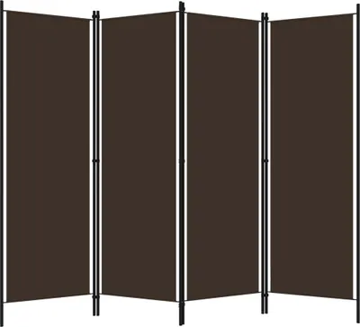 Image de vidaXL Séparation de pièce 4 pièces brun 200x180 cm