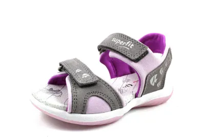 Produktbild von Superfit Sandale Sunny Klettverschluss Kinderschuh leicht flexibel rutschfest hellgrau/lila 32