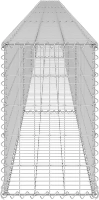 Produktbild von Gabionenwand mit Abdeckung Verzinkter Stahl 900x30x50 cm