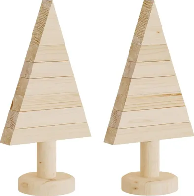 Produktbild von vidaXL Deko-Weihnachtsbäume 2 Stk. Holz 30 cm Massivholz Kiefer