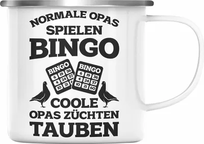 Produktbild von Trendation - Taubenzüchter Geschenkidee Emaille Tasse mit Spruch Taubenbesitzer Geschenk Taubenliebhaber Opa (Silber)
