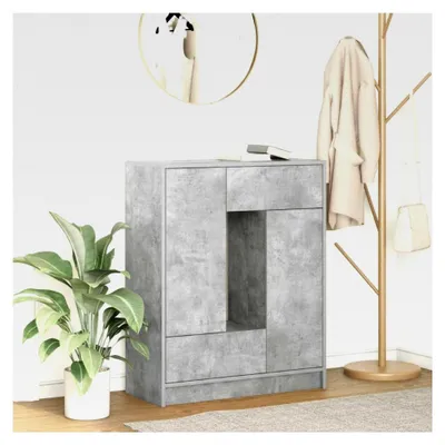Produktbild von Sideboard mit Schubladen und Türen, Betongrau, 73 x 31 x 90 cm