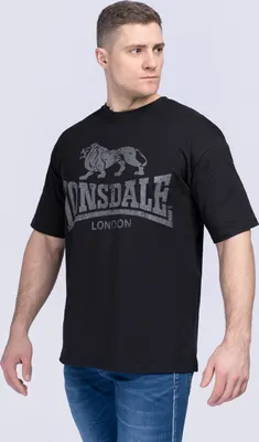 Produktbild von Herren T-Shirt Oversize THRUMSTER Black/Anthracite L Lonsdale