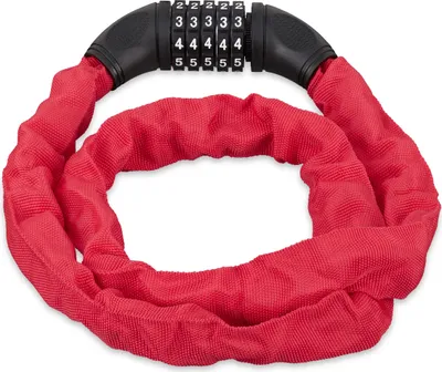 Produktbild von relaxdays Fahrradschloss rot 120,0 cm