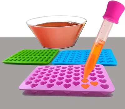 Produktbild von Gummibärchenformen aus Silikon - 5 Stück - Schokoladen-Gummibärchenformen