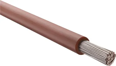 Immagine prodotto di Cavo HELU SiF 1X6mm² BN (marrone) Conduttore singolo in silicone marrone AD 5,0mm Tensione nominale Uo/U 300V/500V - 1 metro