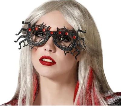 Produktbild von Atosa Halloween Spinnenbrille Rot Rot One Size